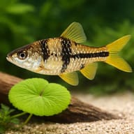 Spanner Barb, T-Barb — close view showing fin and scale detail — representative image - view 4