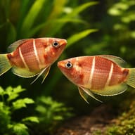 Chocolate gourami pair in a planted aquarium — representative image - view 2