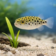 Green Spotted Pufferfish beside plants for scale — representative image - view 4