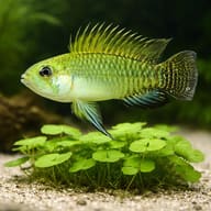 Staecki Dwarf Cichlid — close view showing fin and scale detail — representative image - view 4