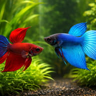 Standard Male Betta — pair in a planted aquarium — representative image - view 2