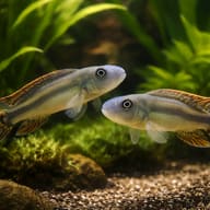 Dwarf African Cichlid, Slen pair in a planted aquarium — representative image - view 2