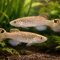 Stelifer Spot-Finned Killie (Rachovia stelifer) — pair in a planted aquarium — representative image - view 2