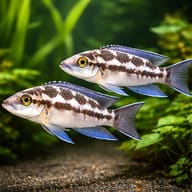 Striped Lamprologus Katoto (Neolamprologus buescheri) - pair view — representative image - view 2