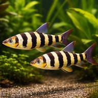Striped Leporinus — pair in a planted aquarium — representative image - view 2