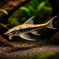 Sturisoma barbatum whiptail catfish in planted aquarium — representative image - view 1