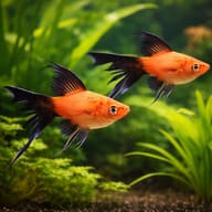 Swordtail Ada Red Lyra — pair in a planted aquarium — representative image - view 2