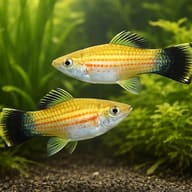 Swordtail Green Wagtail — pair in a planted aquarium — representative image - view 2