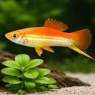 Swordtail Marry Gold — close view showing fin and scale detail — representative image - view 4