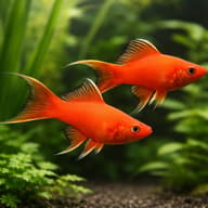 Swordtail Red Lyra — pair in a planted aquarium — representative image - view 2