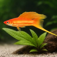Swordtail Red Simpson — close view showing fin and scale detail — representative image - view 4