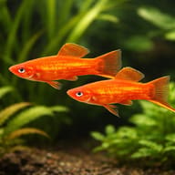 Swordtail Red — pair in a planted aquarium — representative image - view 2