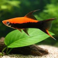 Swordtail Tuxedo Lyra — close view showing fin and scale detail — representative image - view 4