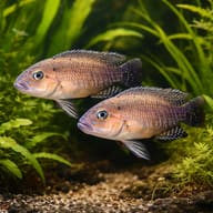 Telmatochromis burgeoni 4 — pair in a planted aquarium — representative image - view 2