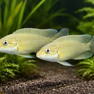 Temporalis Cichlid (Telmatochromis temporalis) - pair aquarium view — representative image - view 2