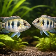 Thomas Pelmatochromis, Dw — pair in a planted aquarium — representative image - view 2