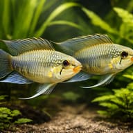 Threadfin Dwarf Cichlid Atabapo F1 — pair in a planted aquarium — representative image - view 2