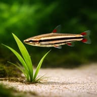 Three-Lined Pencilfish stripe and fin detail — representative image - view 4