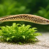 Tire Track / Zig-Zag Eel (Mastacembelus armatus) with plants showing scale — representative image - view 4