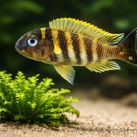 Tropheus brichardi kipilli — close view showing fin and scale detail — representative image - view 4