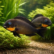 Tropheus brichardi mpimbwe 4 — pair in a planted aquarium — representative image - view 2