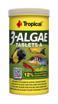 Tropical 3-Algae Tablets A 50ml 36g adhesive algae fish food container - view 1