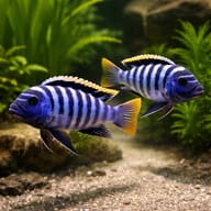 Jalo Reef Dogtooth Mbuna pair near cave territory — representative image - view 2