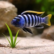 Jalo Reef Dogtooth Mbuna showing blue and yellow mbuna colour — representative image - view 4