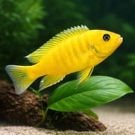 Daktari Cichlid — Yellow Daktari Mbuna in a representative planted aquarium scene — representative image - view 4