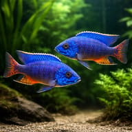 Pair-style Ngara Peacock Cichlid display image for colour and body shape — representative image - view 3