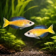 Reference-led image showing Kasai Smallscale Cyprichromis adult colour and slender open-water form — representative image - view 2