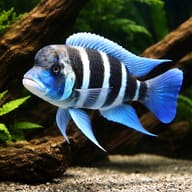Cyphotilapia frontosa kigoma in a planted aquarium - view 1