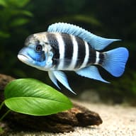 Cyphotilapia frontosa kigoma in a planted aquarium - view 4