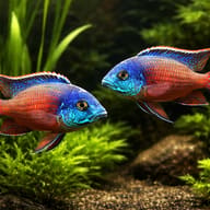 Nyassachromis boadzulu — Two illustrated adult male Boadzulu Cichlids - view 2