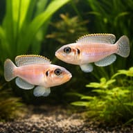 Ocellated Shell-Dweller (Lamprologus ocellatus) pair defending shells — representative image - view 2
