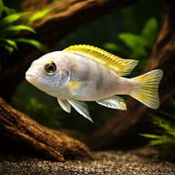 Labidochromis sp. perlmutt in a planted aquarium - view 1