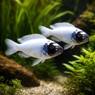 Pseudotropheus polit pair in a planted aquarium - view 2