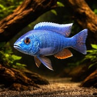 Jackson's Nkata (Haplochromis jacksoni ahli) in a planted aquarium - view 1