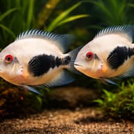 Uaru Cichlid (Uaru amphiacanthoides) pair in a warm soft-water aquarium — representative image - view 2