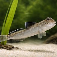Atlantic Mudskipper (Periophthalmus barbarus) in shallow brackish water and land setup — representative image - view 4