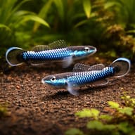 Blue Neon Goby Stiphodon sp. undio blue planted view K705 - view 3