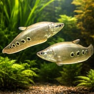 Clown Knifefish (Notopterus chitala) side profile showing long featherback body — representative image - view 2
