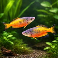 Parkinson's Rainbowfish (Melanotaenia parkinsoni) pair in a planted aquarium — representative image - view 2