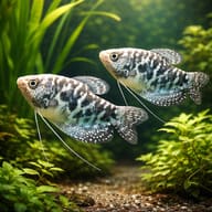 Representative two-fish Cosby Gourami scene; quantity one is one unsexed fish - view 2