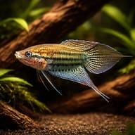 Croaking Gourami Trichopsis vittata planted aquarium hero view — representative image - view 2