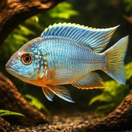 Turquoise Peacock Cichlid — representative image - view 1