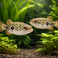 Twin-Spot Puffer — pair in a planted aquarium — representative image - view 2