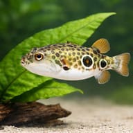 Twin-Spot Puffer — close view showing fin and scale detail — representative image - view 4