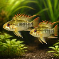 Veijia Dwarf Cichlid — pair in a planted aquarium — representative image - view 2