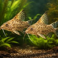 Velifer Catfish (Synodontis velifer) — pair in a planted aquarium — representative image - view 2
